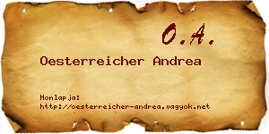 Oesterreicher Andrea névjegykártya